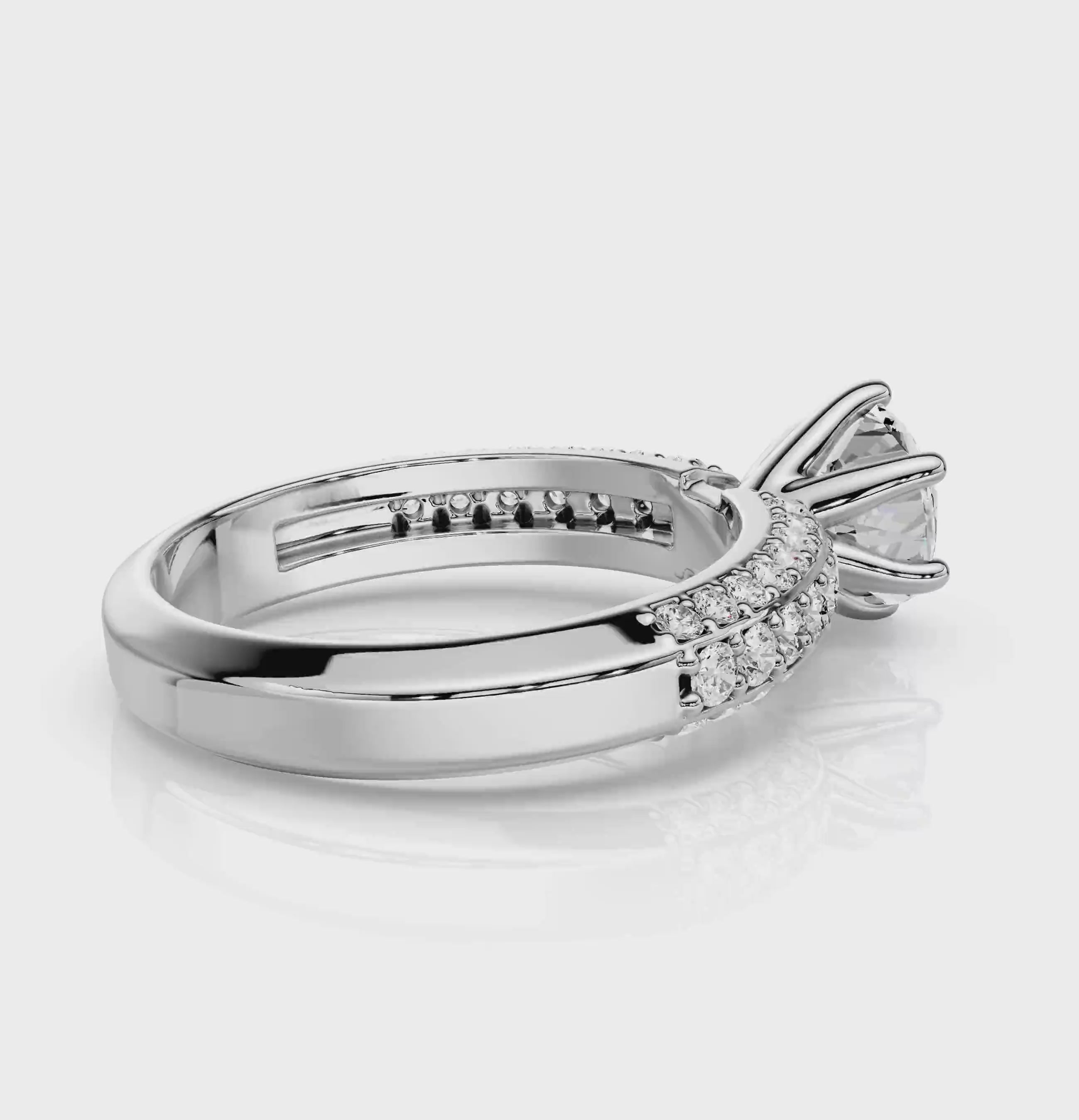 0.95-2.10 CT Round Cut Natural Diamonds - Engagement Ring