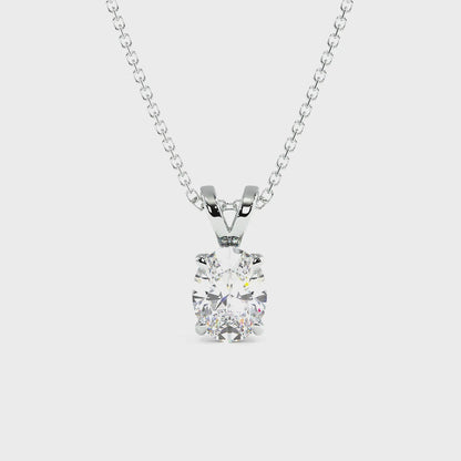 0.50-3.00 CT Oval Cut Lab Grown Diamonds - Solitaire Pendant