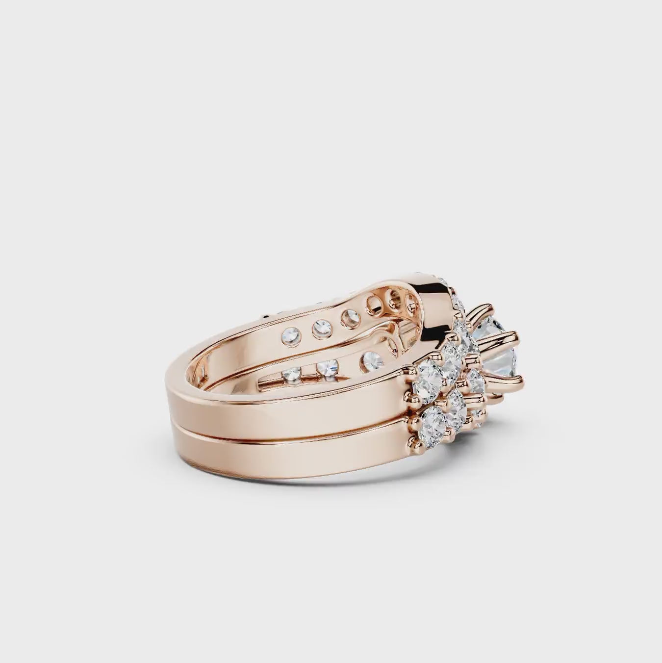 3.05-8.55 CT Round Cut Diamonds - Bridal Set