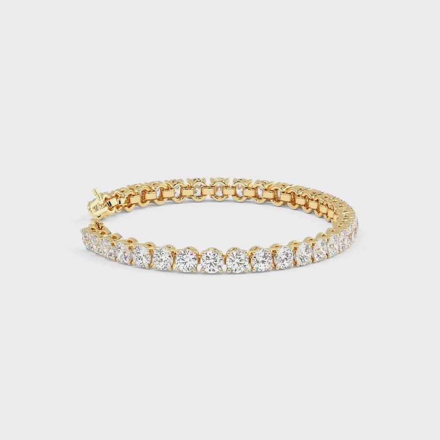 2.00-13.00 CT Round Cut Lab Grown Diamonds - Tennis Bracelet