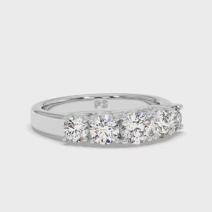 1.00 CT Round Cut Diamonds - Wedding Band