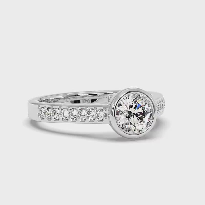 0.55-1.70 CT Round Cut Diamonds - Engagement Ring