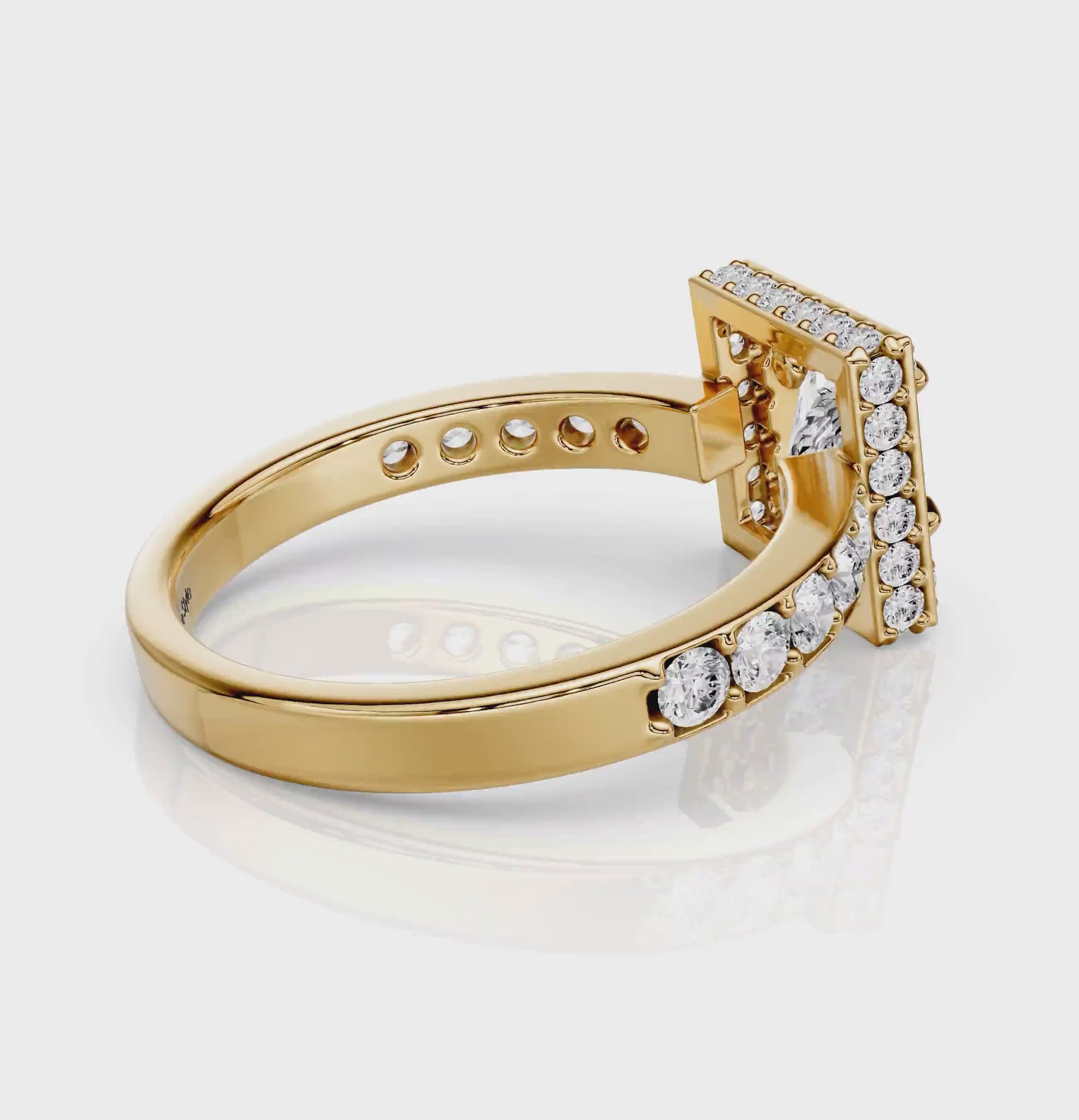 1.50-7.00 CT Princess &amp; Round Cut Lab Grown Diamonds - Engagement Ring