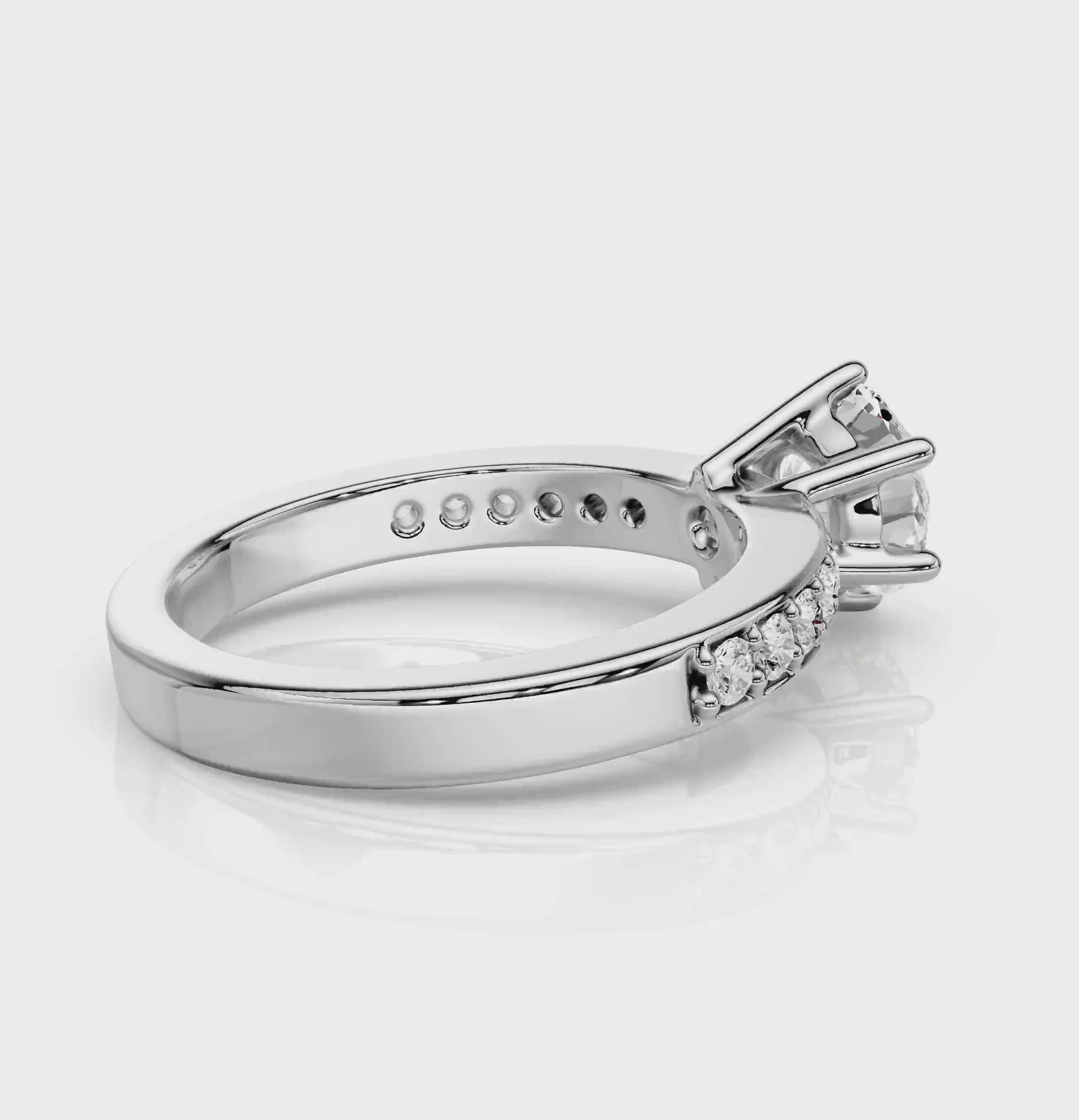 0.75-6.25 CT Round Cut Diamonds - Engagement Ring