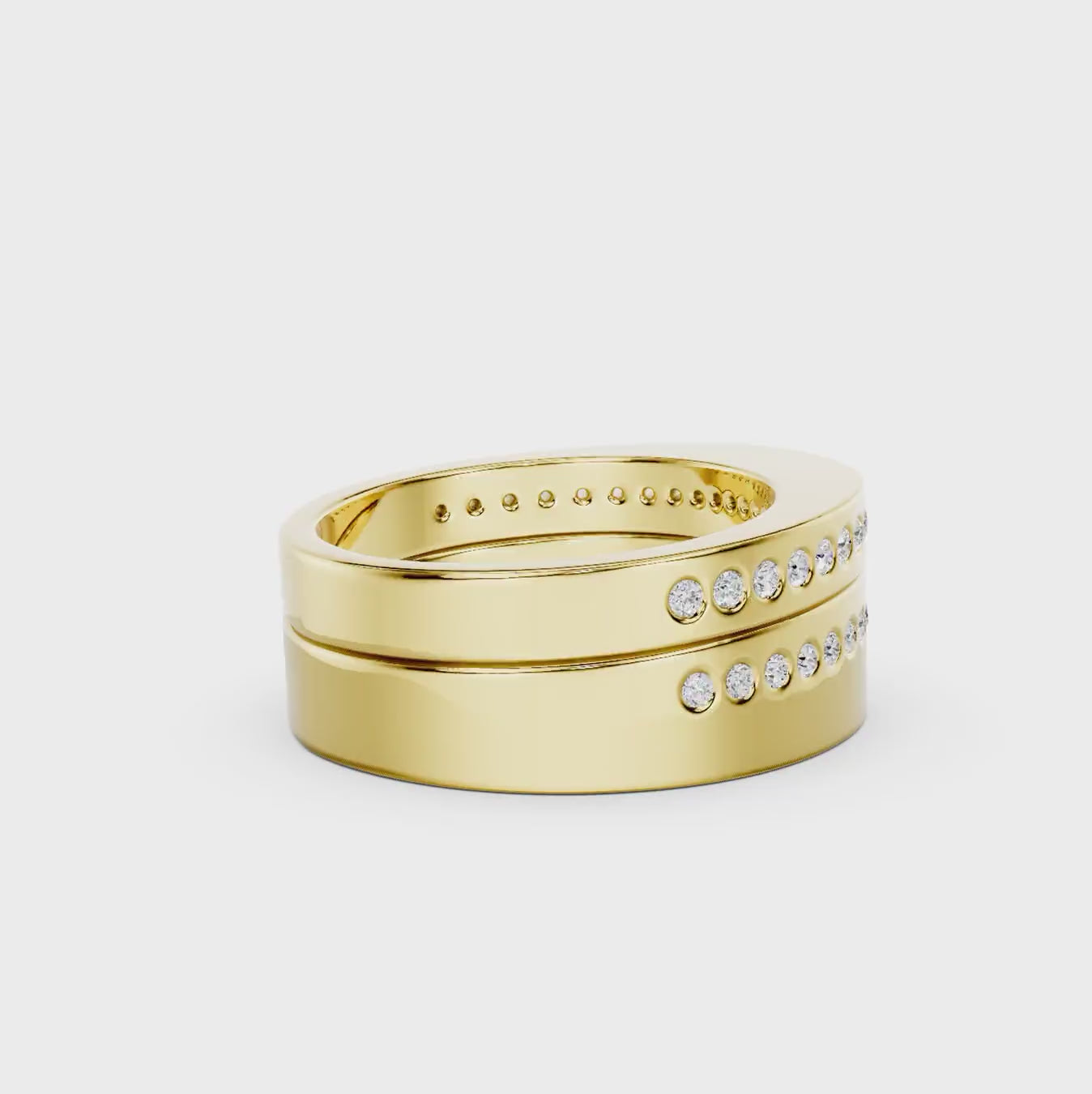 0.95-6.45 CT Round Cut Diamonds - Bridal Set