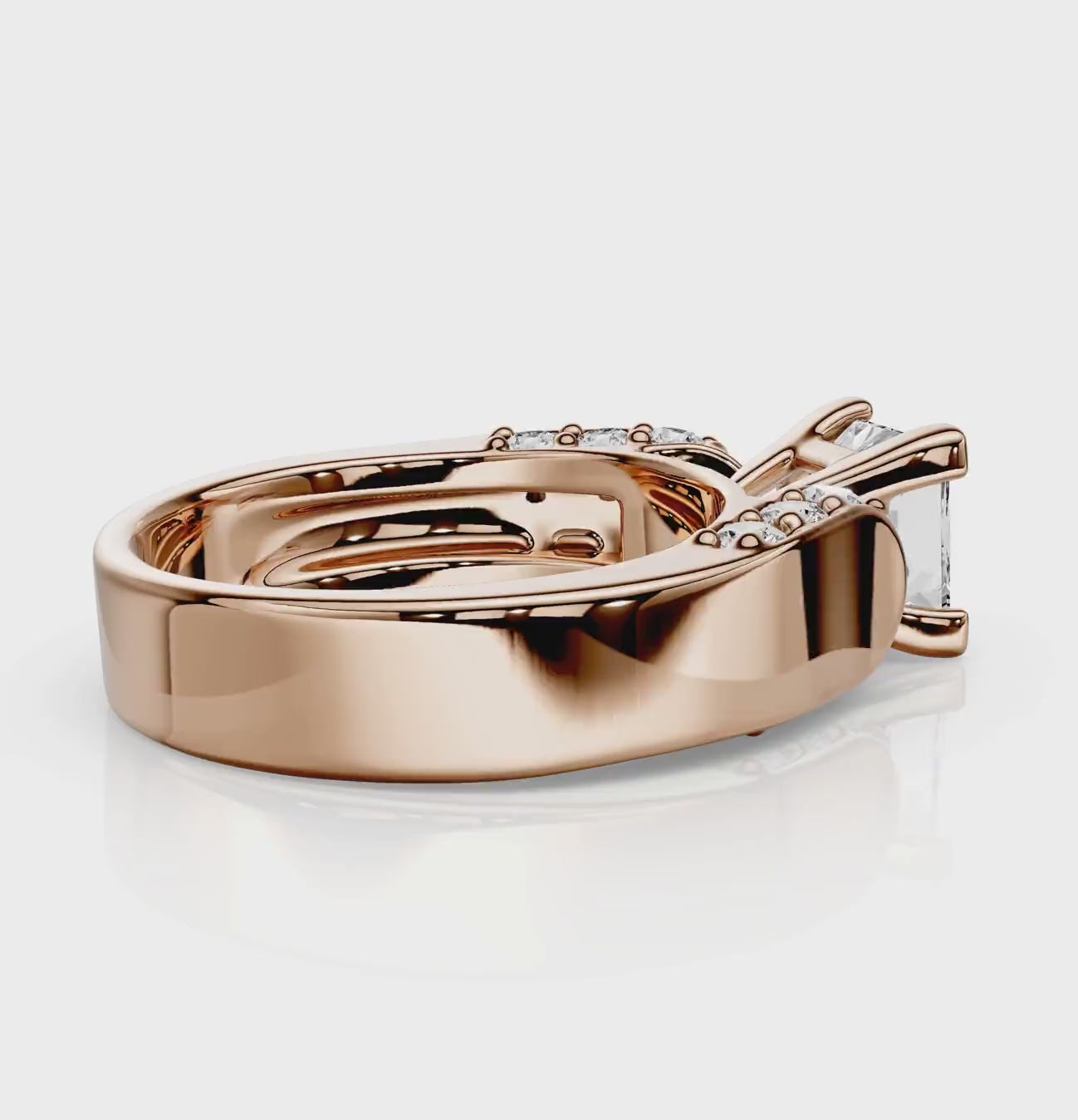 1.15-6.65 CT Princess &amp; Round Cut Diamonds - Engagement Ring