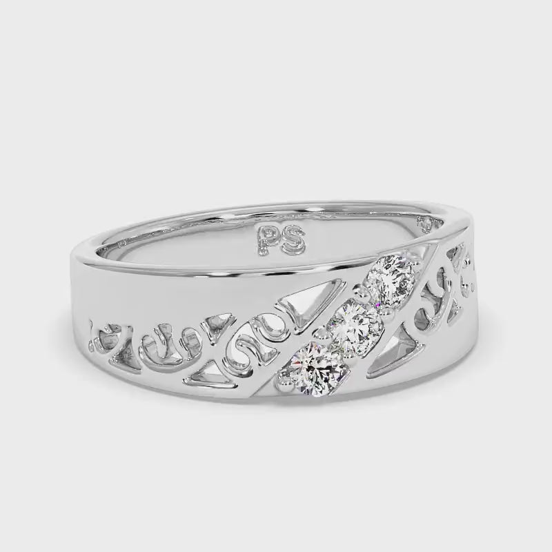 0.15 CT Round Cut Diamonds - Wedding Band