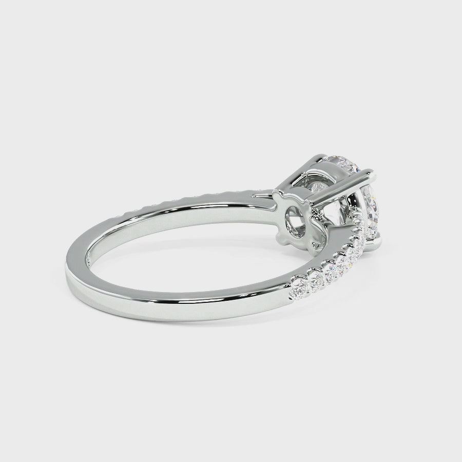 0.75-3.25 CT Round Cut Lab Grown Diamonds - Engagement Ring