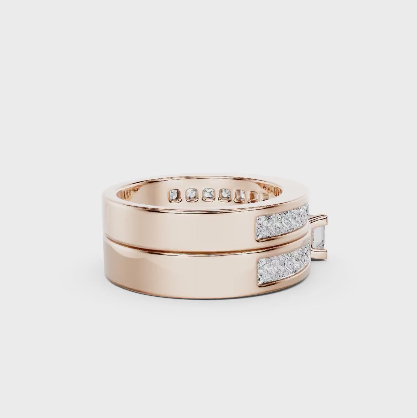 2.30-7.80 CT Princess Cut Diamonds - Bridal Set