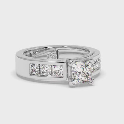 1.40-2.55 CT Princess Cut Diamonds - Engagement Ring