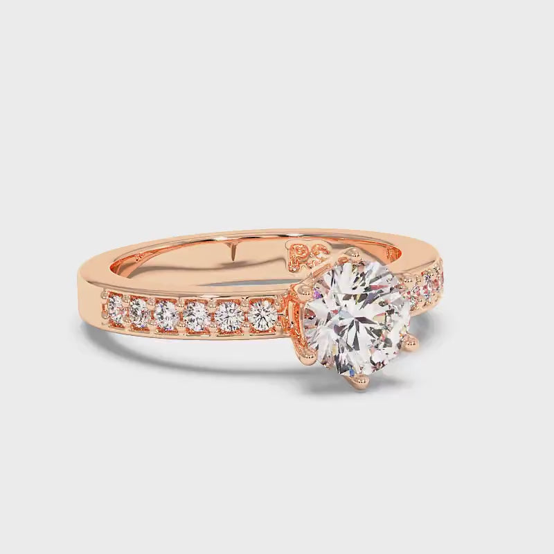 0.75-3.25 CT Round Cut Lab Grown Diamonds - Engagement Ring