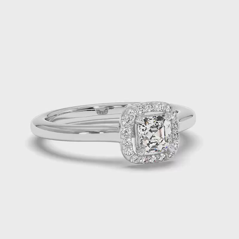 0.65-3.15 CT Round &amp; Ascher Cut Lab Grown Diamonds - Engagement Ring