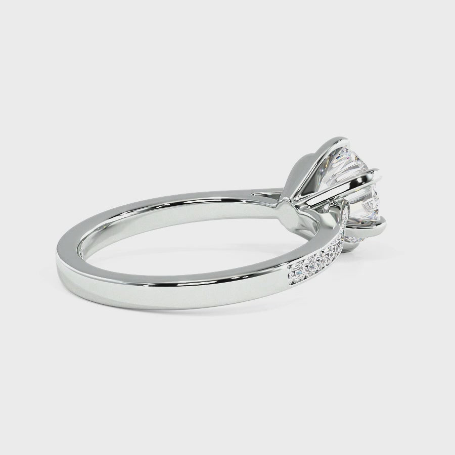 0.80-3.30 CT Round Cut Lab Grown Diamonds - Engagement Ring