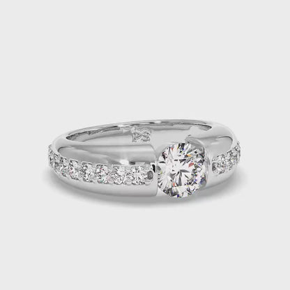 1.00-3.50 CT Round Cut Lab Grown Diamonds - Engagement Ring