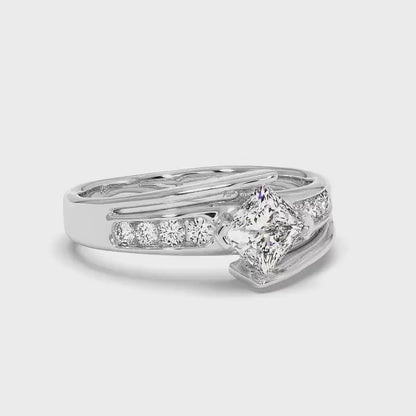 0.75-3.25 CT Round &amp; Princess Cut Lab Grown Diamonds - Engagement Ring