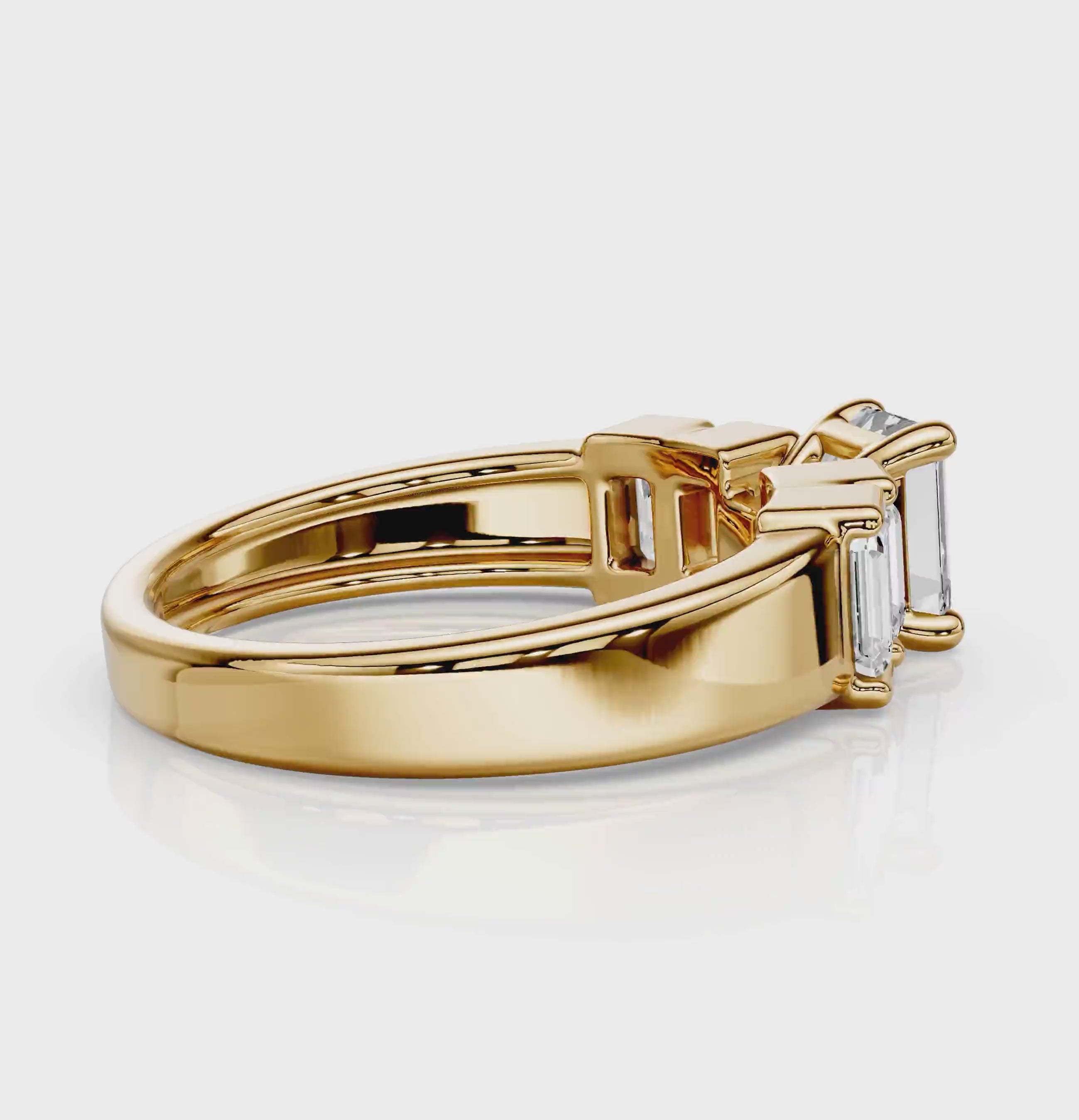 1.65-2.80 CT Emerald Cut Natural Diamonds - Engagement Ring