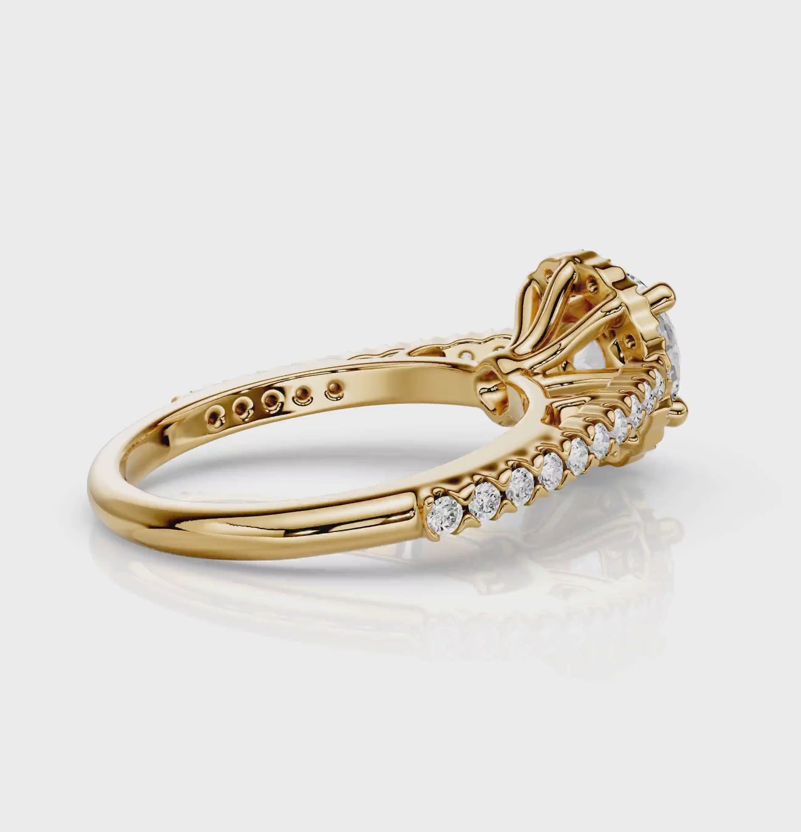 0.70-1.85 CT Round Cut Natural Diamonds - Engagement Ring