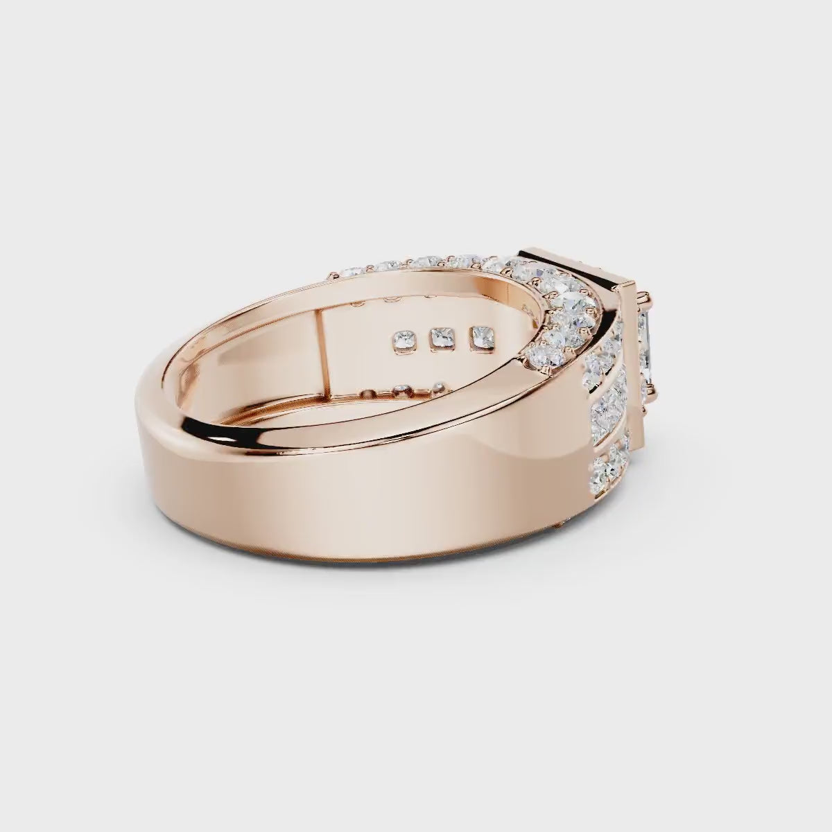 2.95-8.45 CT Princess &amp; Round Cut Diamonds - Engagement Ring