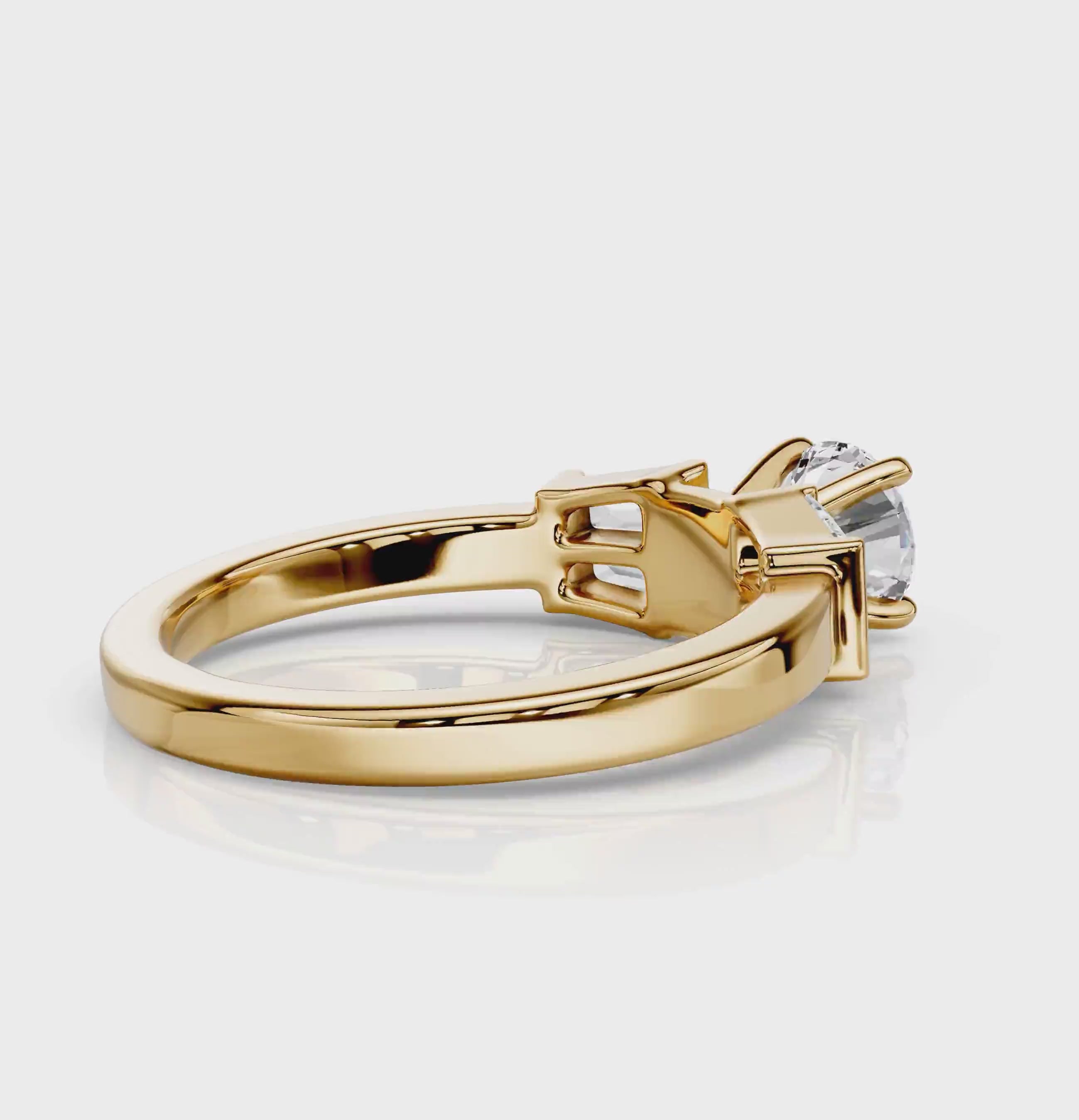 0.75-1.90 CT Round &amp; Taper Cut Natural Diamonds - Engagement Ring