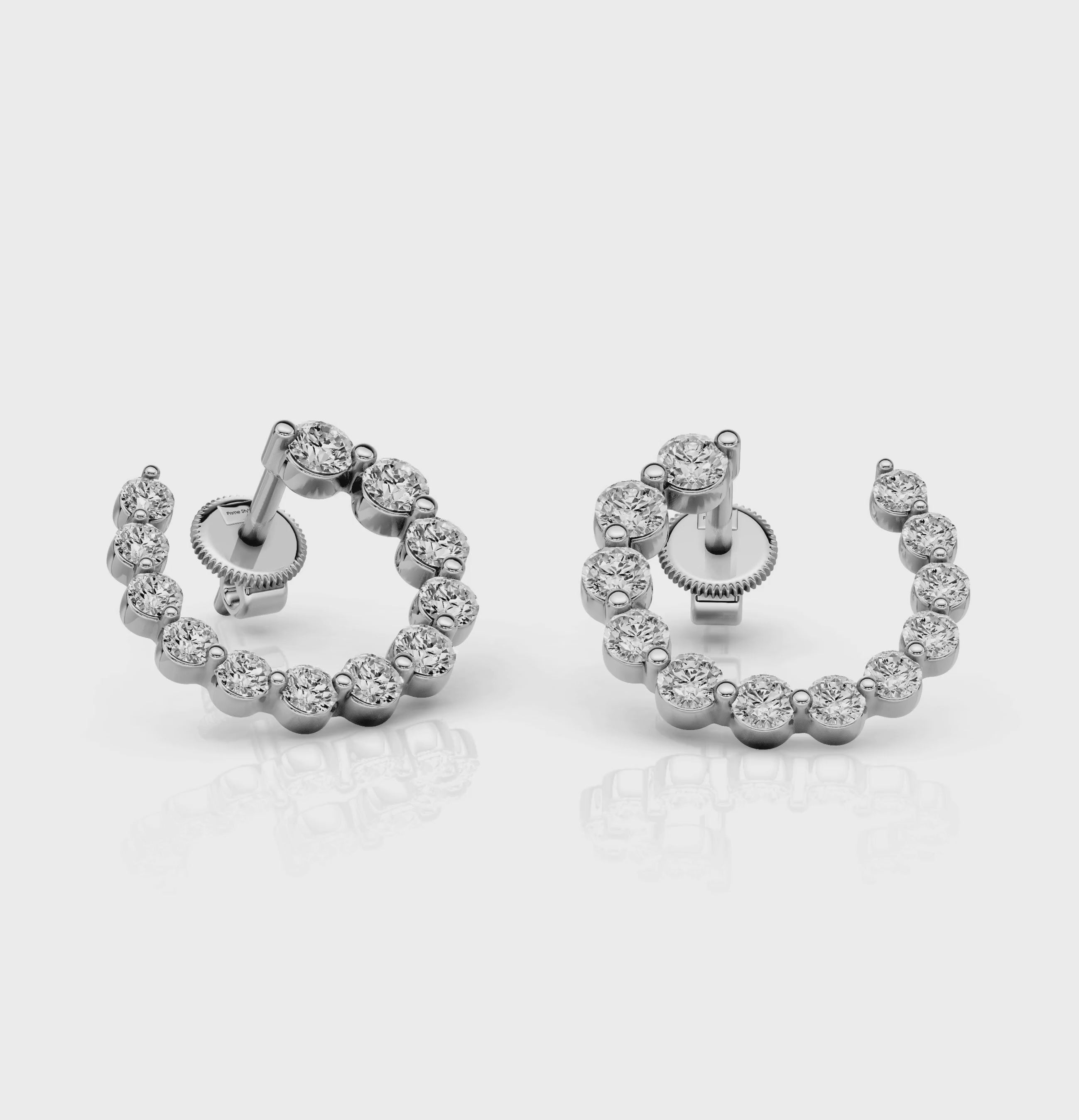 1.80 CT Round Cut Natural Diamonds - Diamond Earrings