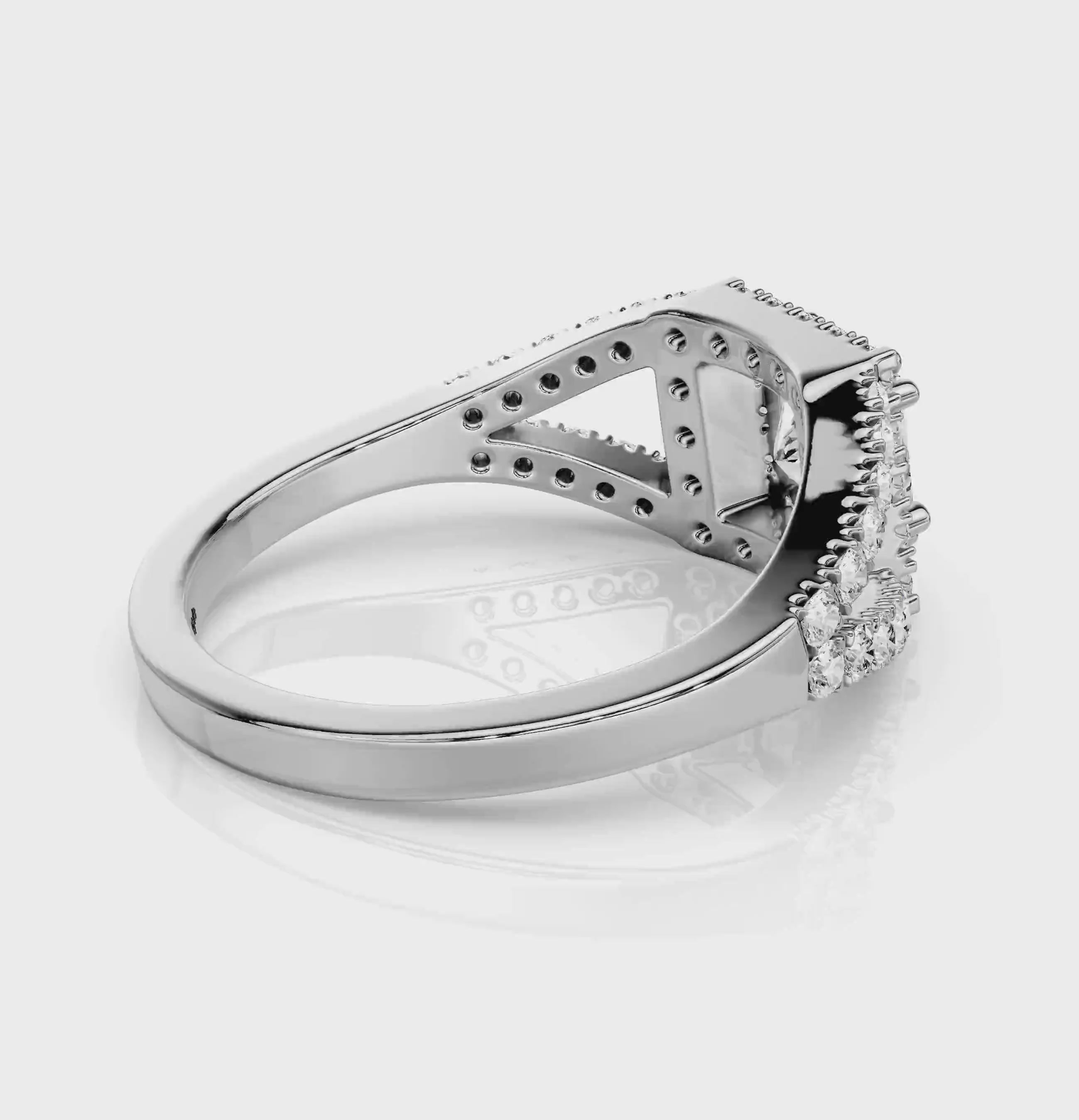 0.80-1.95 CT Princess &amp; Round Cut Natural Diamonds - Engagement Ring