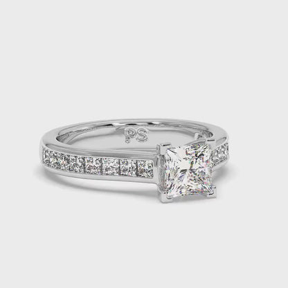 1.15-2.30 CT Princess Cut Diamonds - Engagement Ring