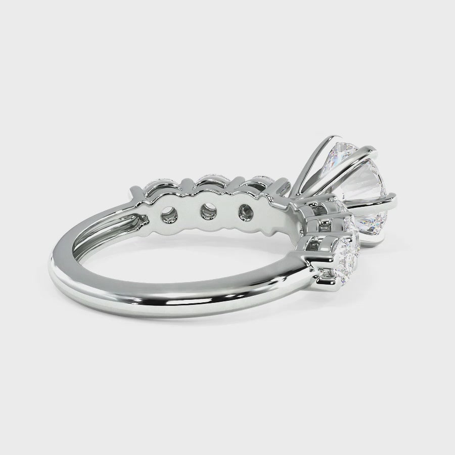 1.45-3.95 CT Round Cut Lab Grown Diamonds - Engagement Ring