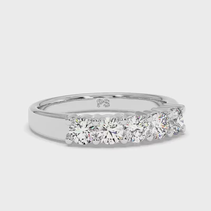 1.15 CT Round Cut Diamonds - Wedding Band