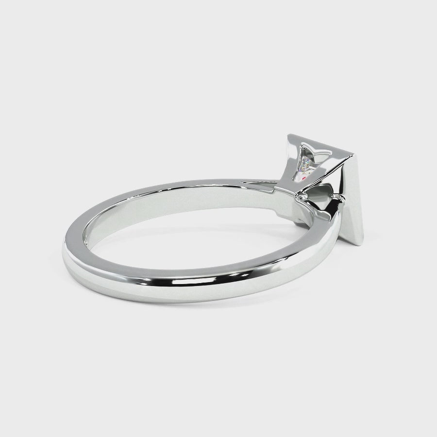 0.50-3.00 CT Princess Cut Lab Grown Diamonds - Solitaire Ring