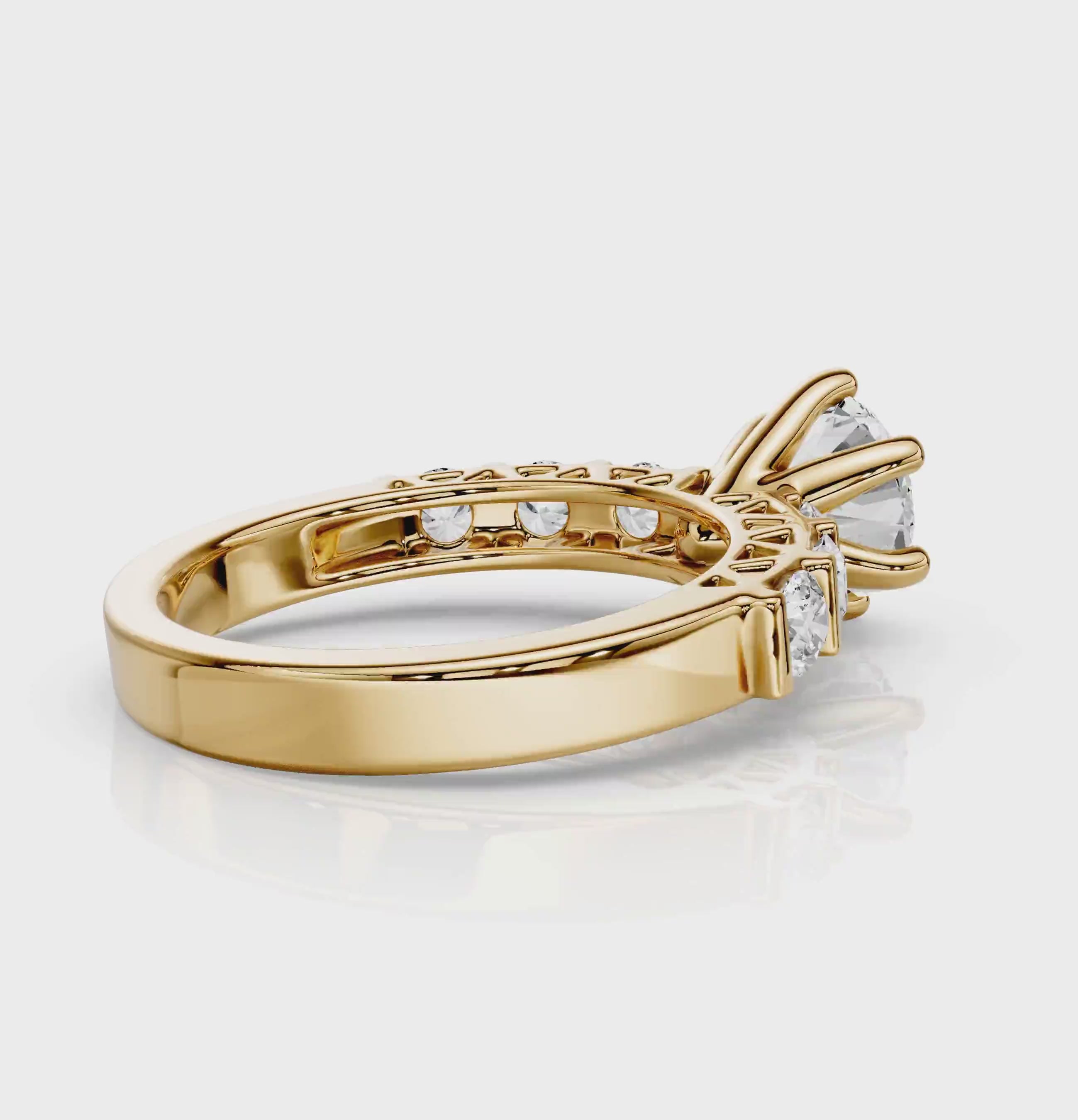 1.15-6.65 CT Round Cut Diamonds - Engagement Ring