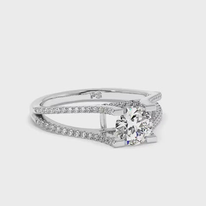 0.90-3.40 CT Round Cut Lab Grown Diamonds - Engagement Ring