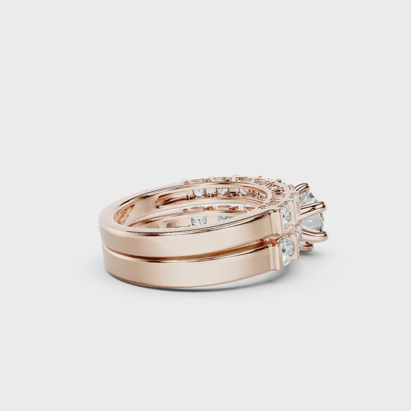 1.65-7.15 CT Round Cut Diamonds - Bridal Set