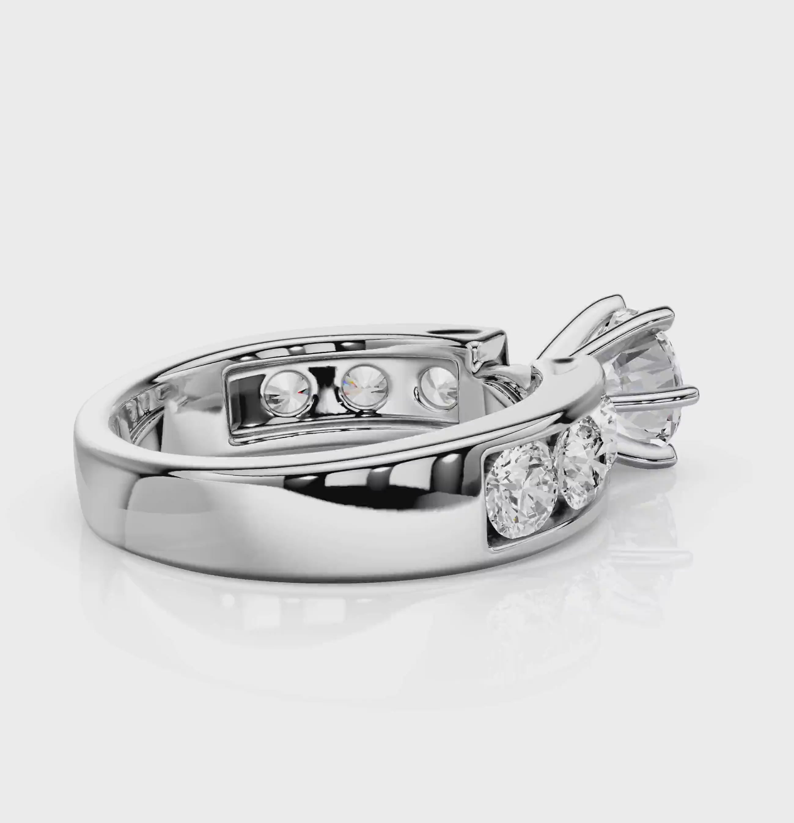 1.85-3.00 CT Round Cut Natural Diamonds - Engagement Ring