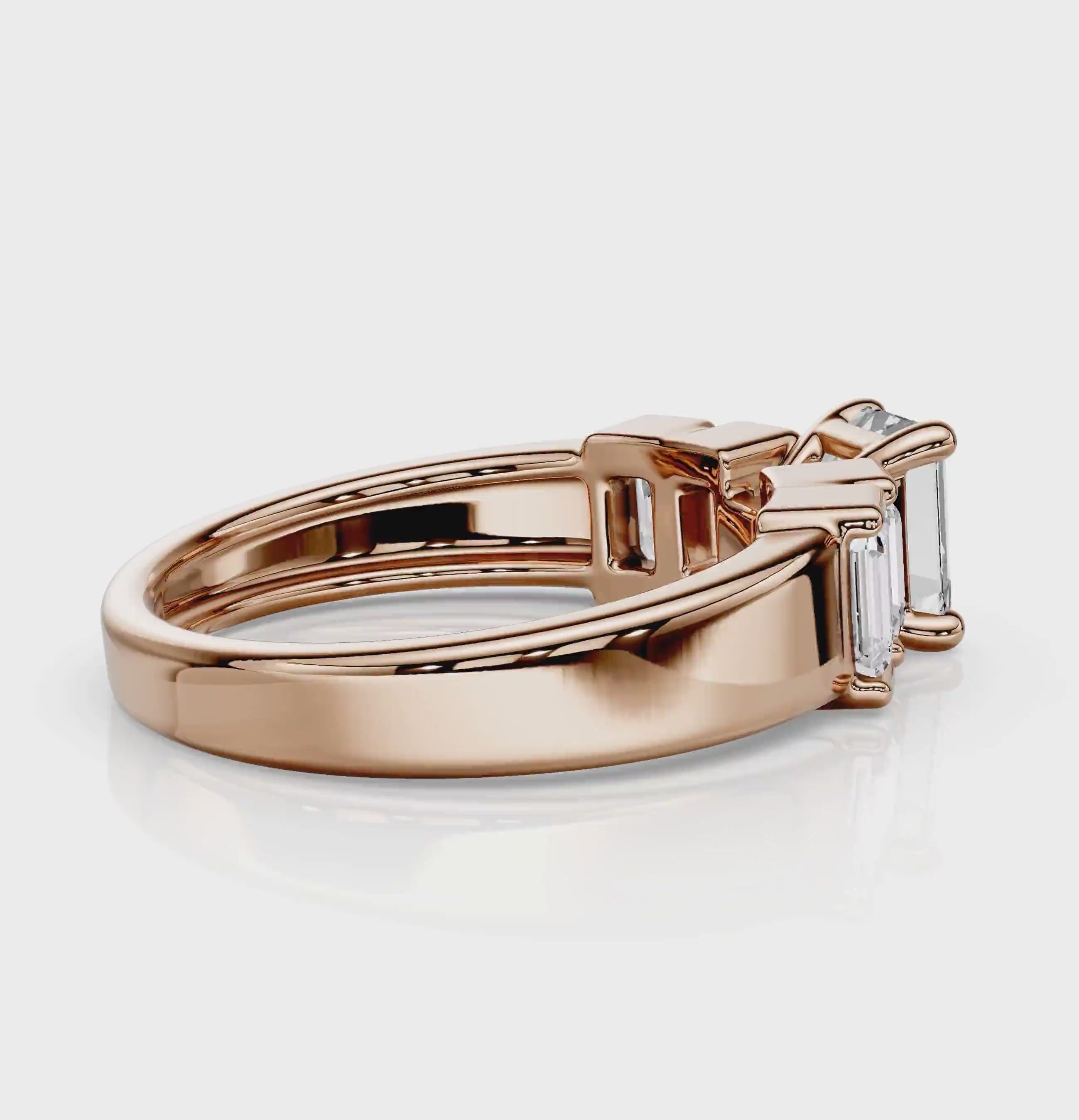 1.65-2.80 CT Emerald Cut Natural Diamonds - Engagement Ring