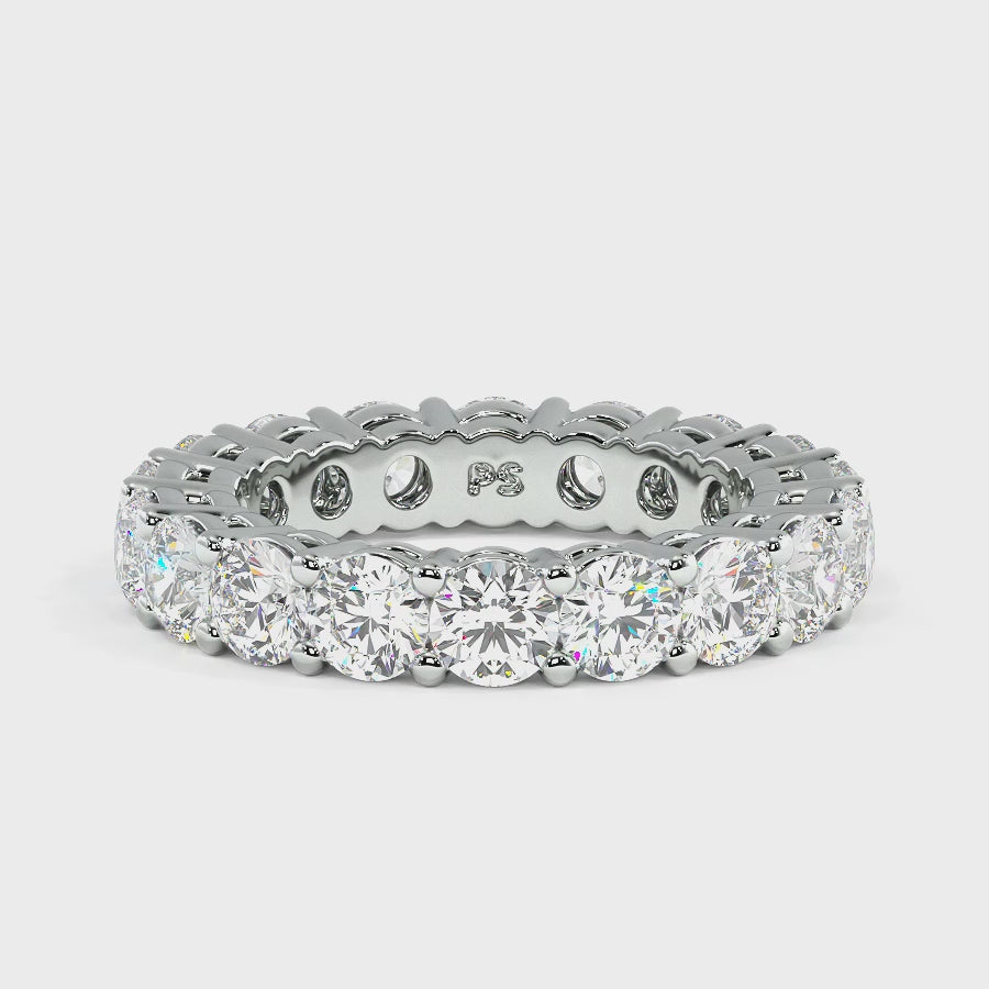 2.50-6.00 CT Round Cut Lab Grown Diamonds - Eternity Ring