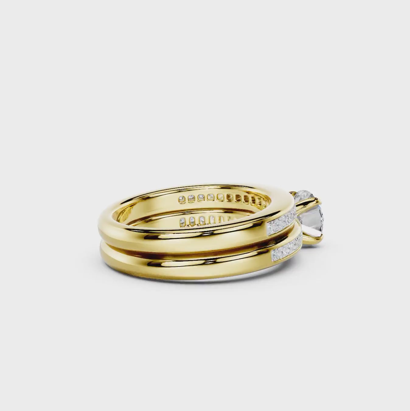 1.30-6.80 CT Princess &amp; Round Cut Diamonds - Bridal Set