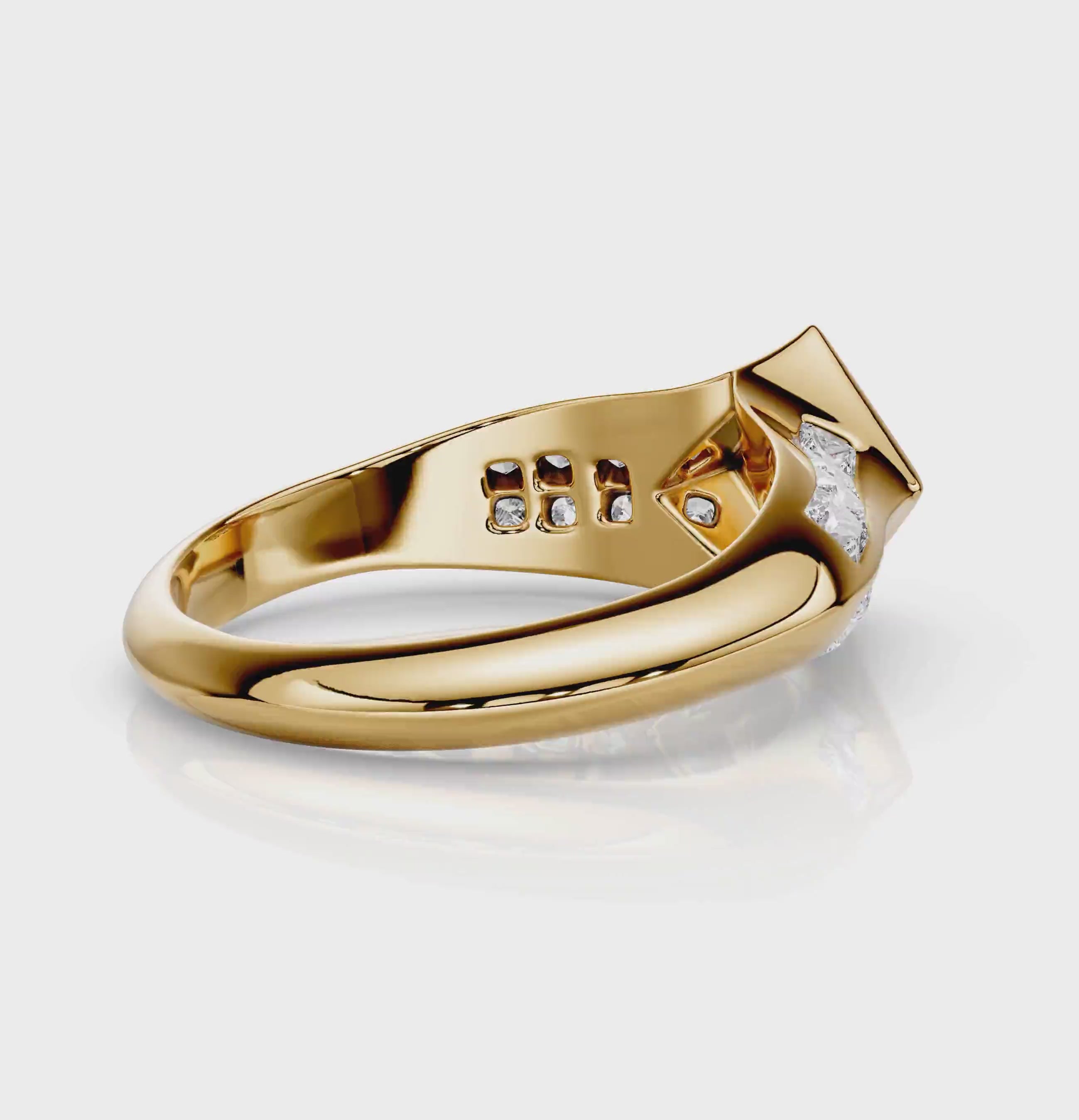 1.35-2.50 CT Princess Cut Natural Diamonds - Engagement Ring