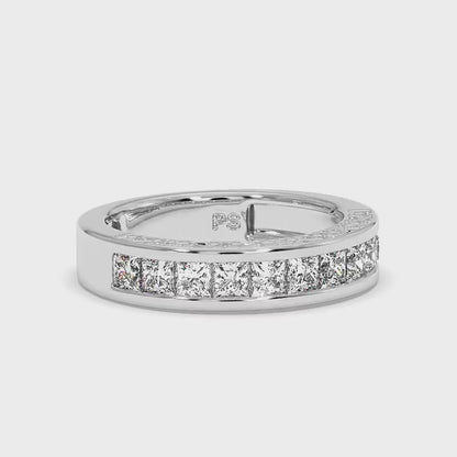 1.00 CT Princess Cut Diamonds - Wedding Band