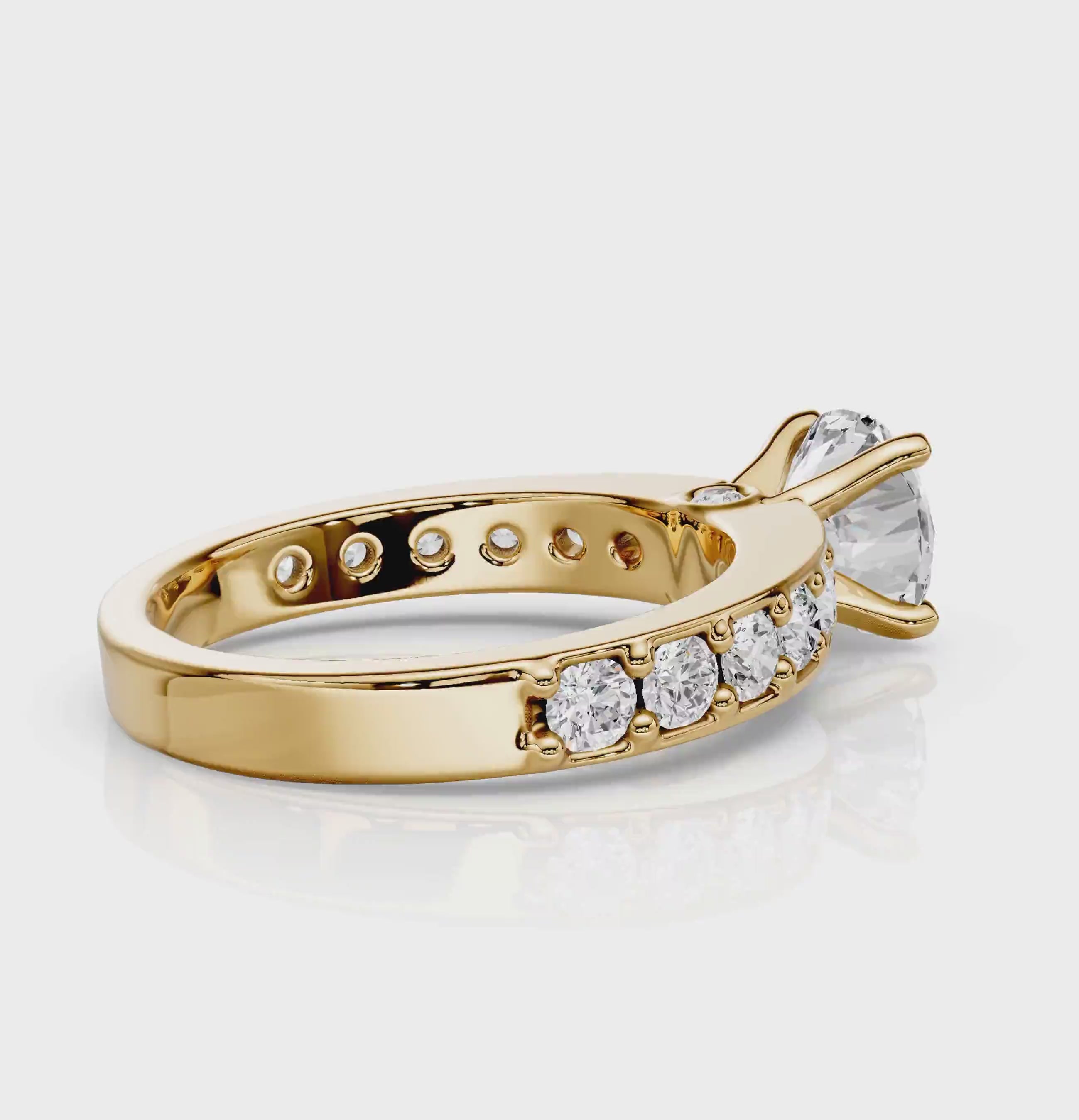 1.25-6.75 CT Round Cut Diamonds - Engagement Ring