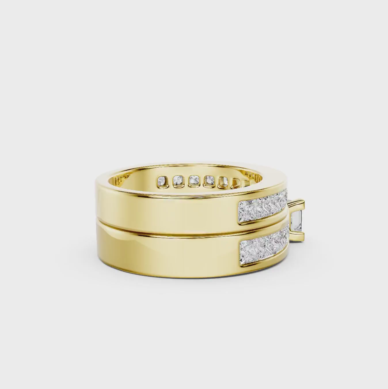 2.30-7.80 CT Princess Cut Diamonds - Bridal Set