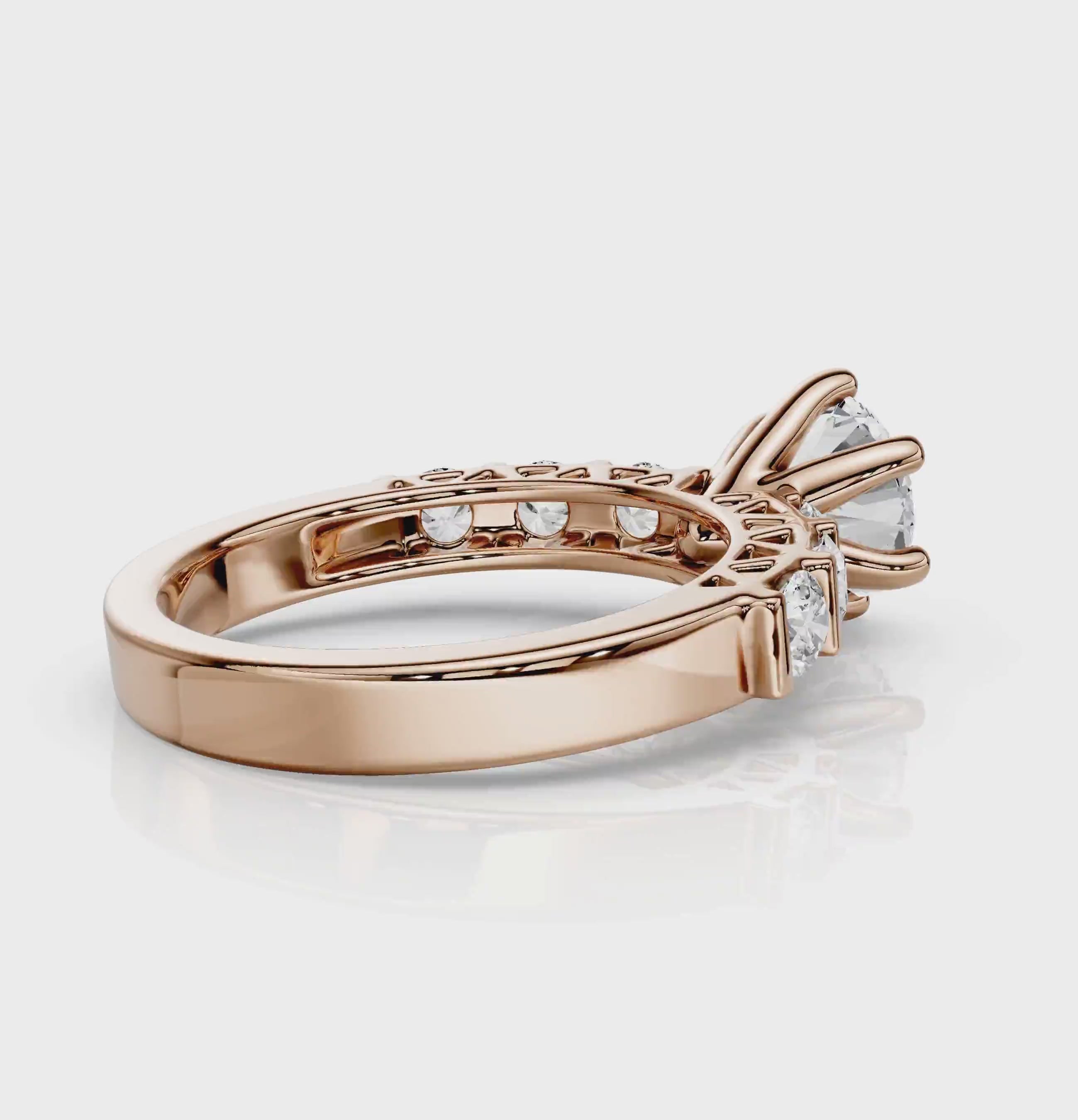 1.15-6.65 CT Round Cut Diamonds - Engagement Ring