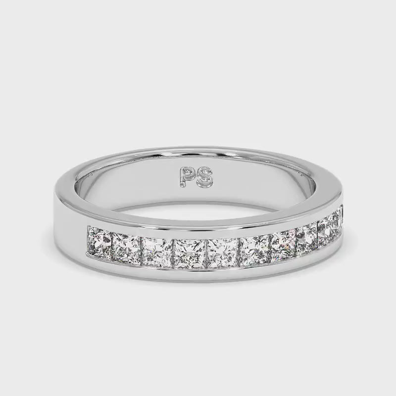 1.10 CT Princess Cut Diamonds - Wedding Band