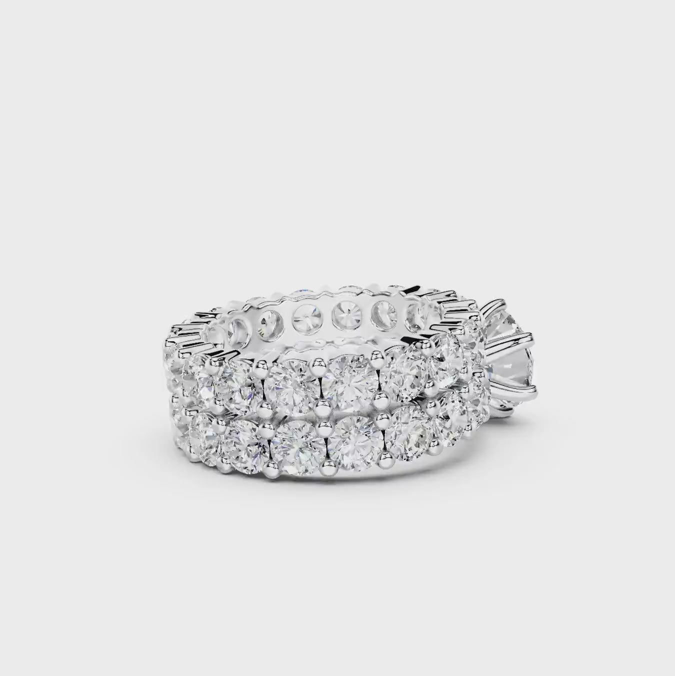 3.20-8.70 CT Round Cut Diamonds - Bridal Set
