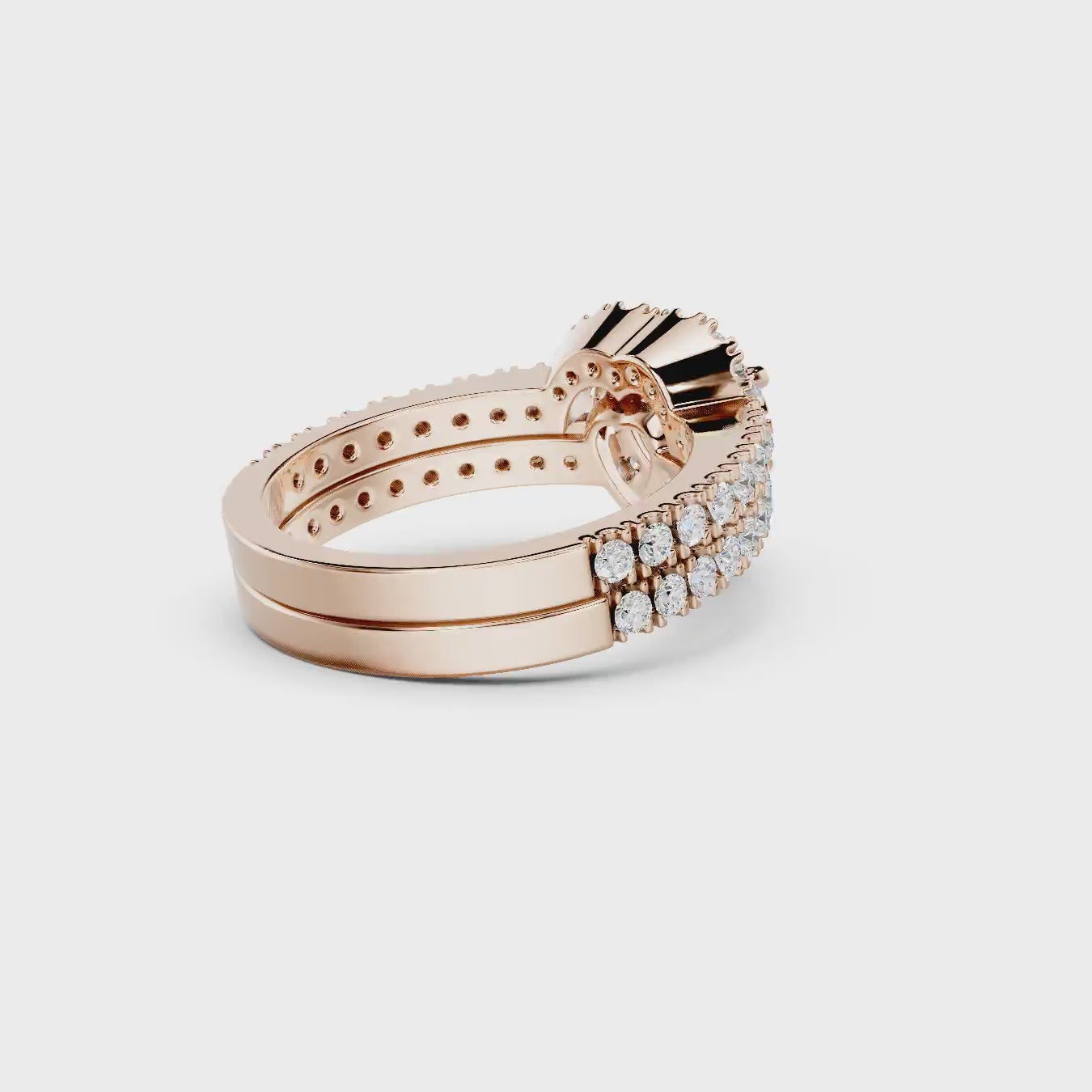 1.15-6.65 CT Heart &amp; Round Cut Diamonds - Bridal Set