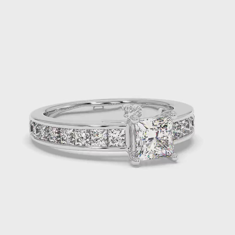 1.60-2.75 CT Princess Cut Diamonds - Engagement Ring