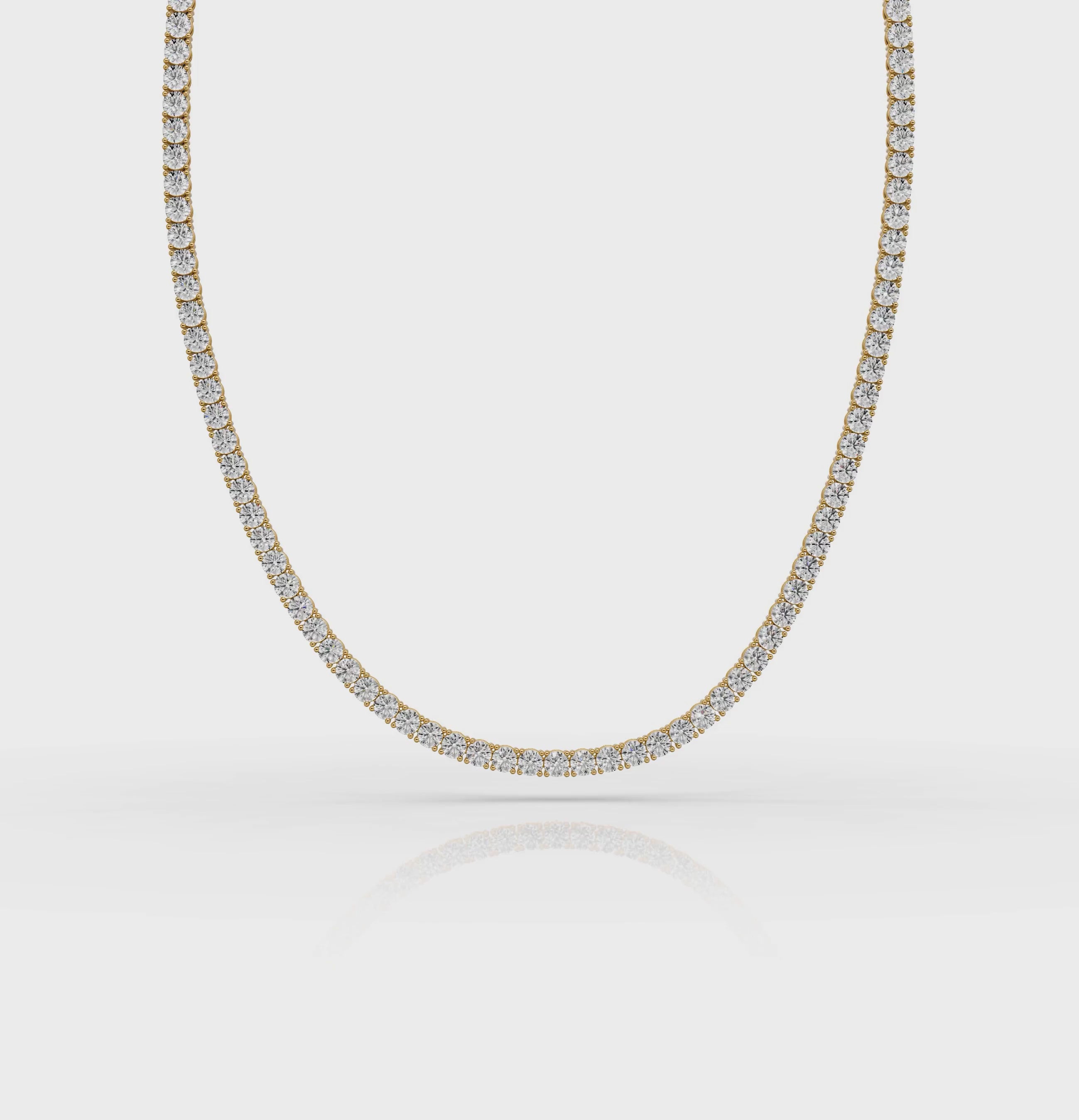 8.00 CT Round Cut Diamonds - Diamond Necklace