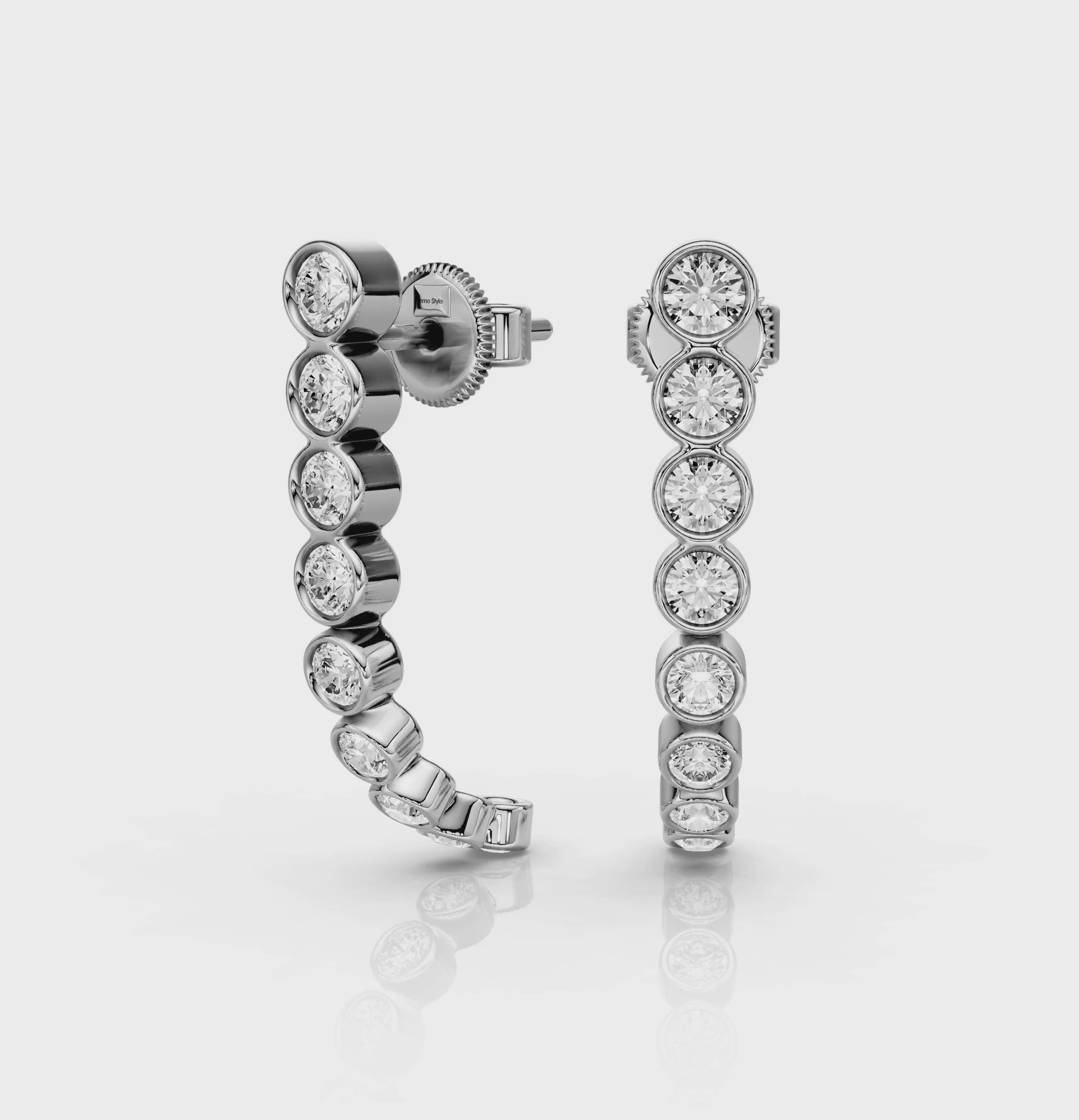 1.35 CT Round Cut Diamonds - Diamond Earrings