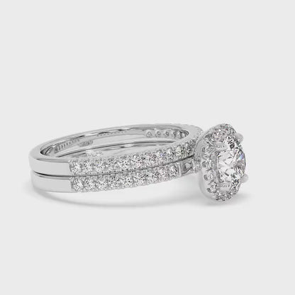 1.15-3.65 CT Round Cut Lab Grown Diamonds - Bridal Set