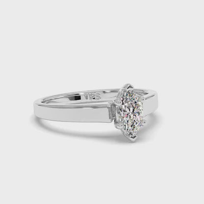 0.35-1.50 CT Marquise Cut Diamonds - Solitaire Ring