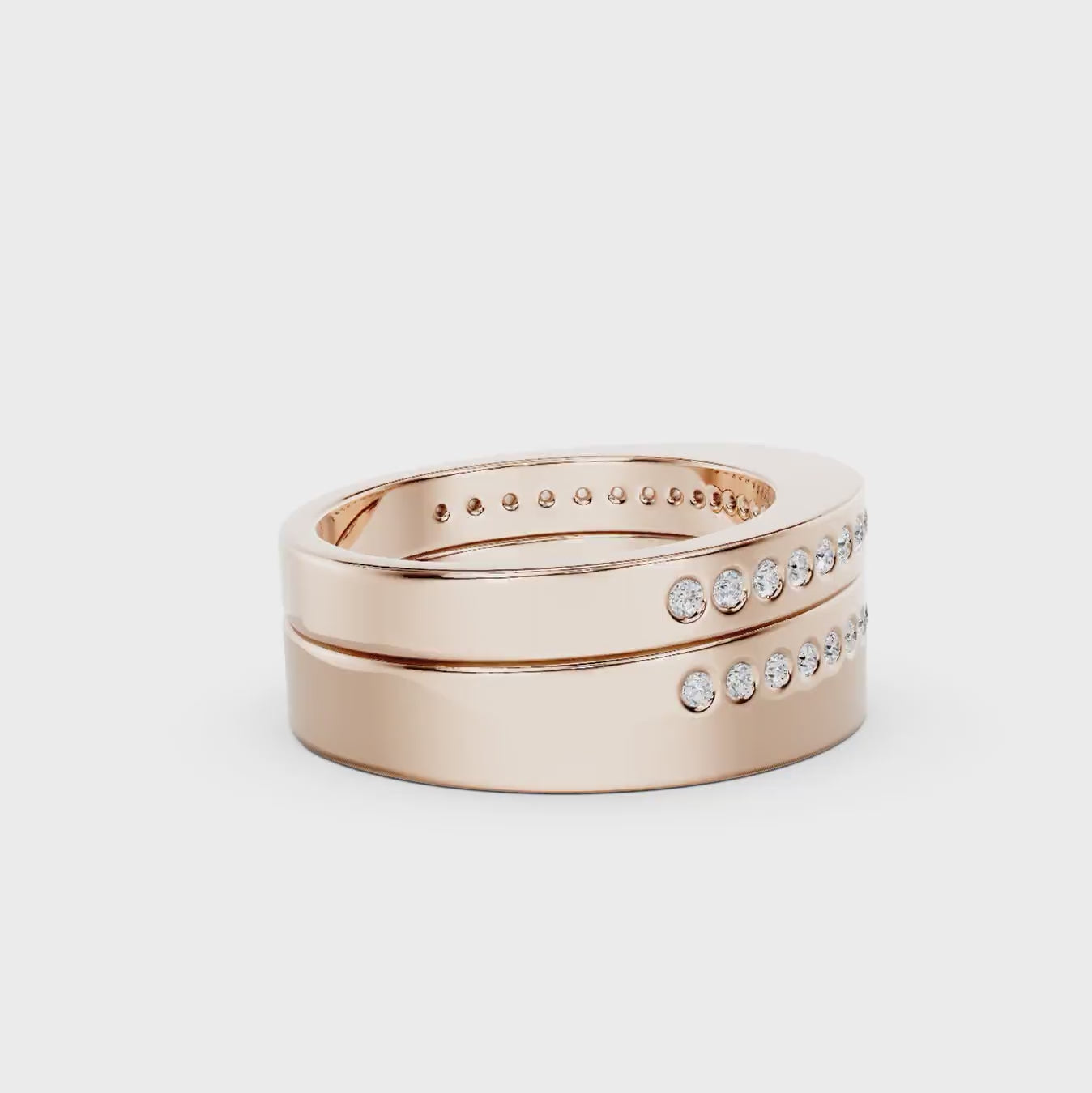 0.95-6.45 CT Round Cut Diamonds - Bridal Set